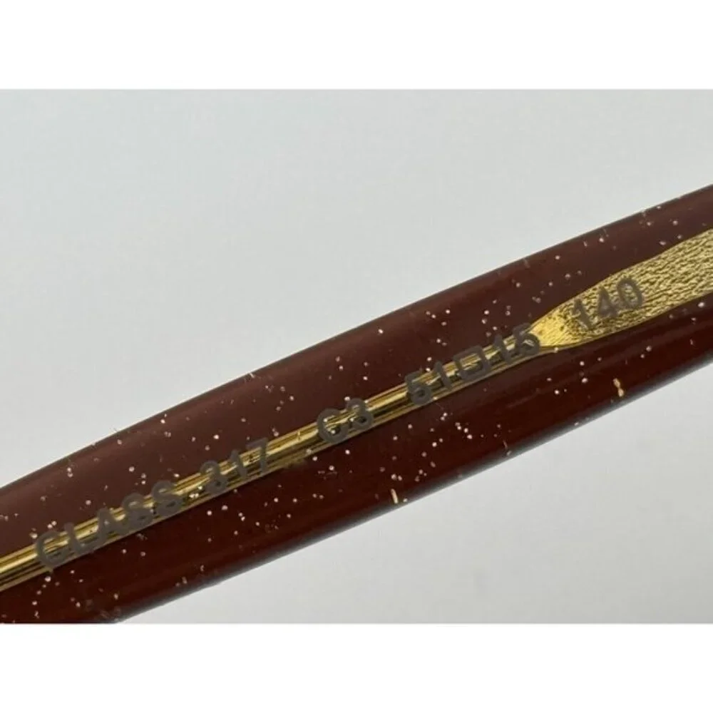 LINEA ROMA - CLASS 317 C3 51-15-140 Black, Purple, Brown Acetate Glasses Frames - Picture 6 of 7